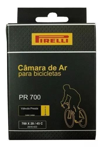 CAMARA DE AR PIRELLI 700X28/45 VALVULA PR...
