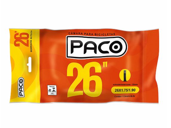 CAMARA DE AR PACO 26 VALVULA AMERICANA 33mm